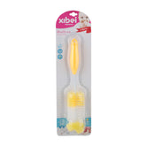 Baby Bottle Brush – Soft Bristle Cleaning Set in yellow packaging with ergonomic handle for safe bottle cleaning.